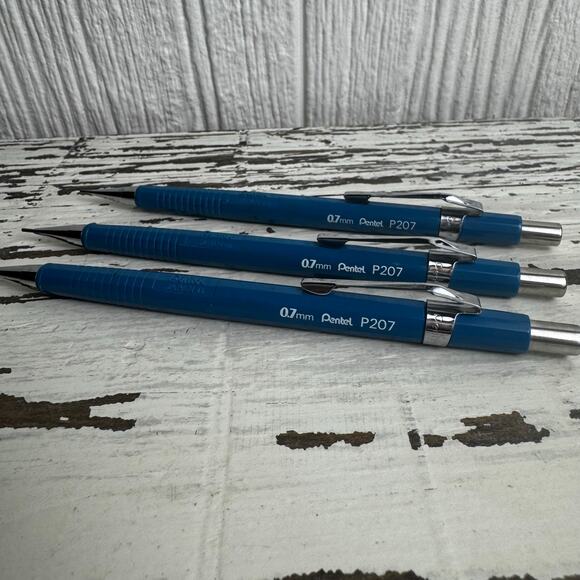 PENTE Mechanical Drafting Pencil 0.7 mm Blue Barrel P207 Bundle of 3 Lot Japan - Picture 3 of 7